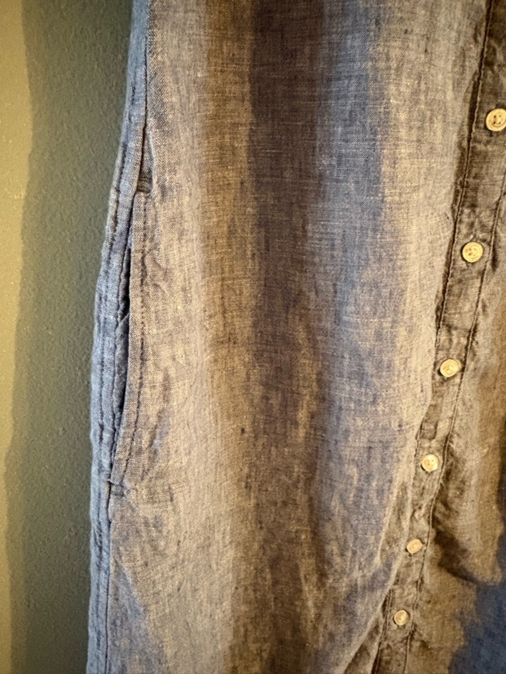 Tommy Bahama Sleeveless Button-Front Linen Midi Dress - Light Blue - Picture 3 of 4
